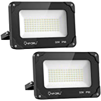 Onforu 50W Foco LED Exterior (2 Pack)- 5500LM Super Potente Proyector LED- Reflector LED IP66 Impermeable- Foco LED…